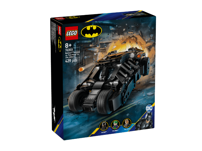 LEGO® DC Batman™: Batman™ Tumbler vs. Kétarc™ és Joker™, játék autó (76303)