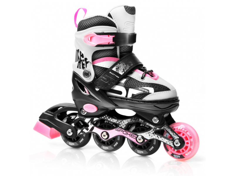 Spokey Quattro 4in1 állítható korcsolya, pink, 34-37
