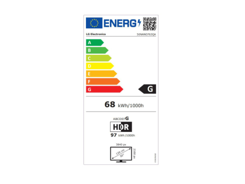 LG 50NANO763QA NanoCell Smart LED TV, 127 cm, 4K Ultra HD, HDR, webOS ThinQ AI