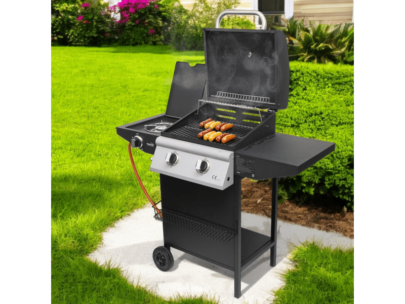 Home GRG02 gázgrill, 2 főégővel, 1 oldalégővel