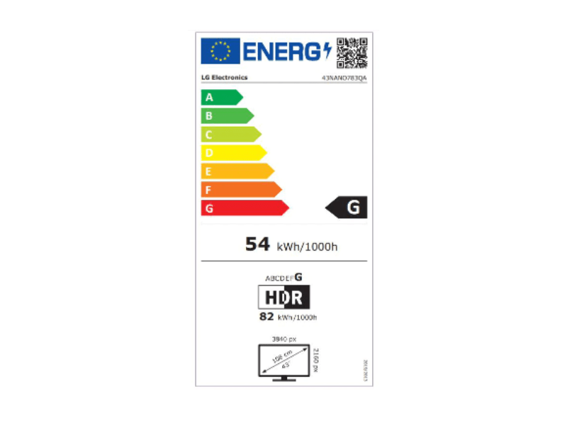 LG 43NANO783QA NanoCell Smart LED TV, 108 cm