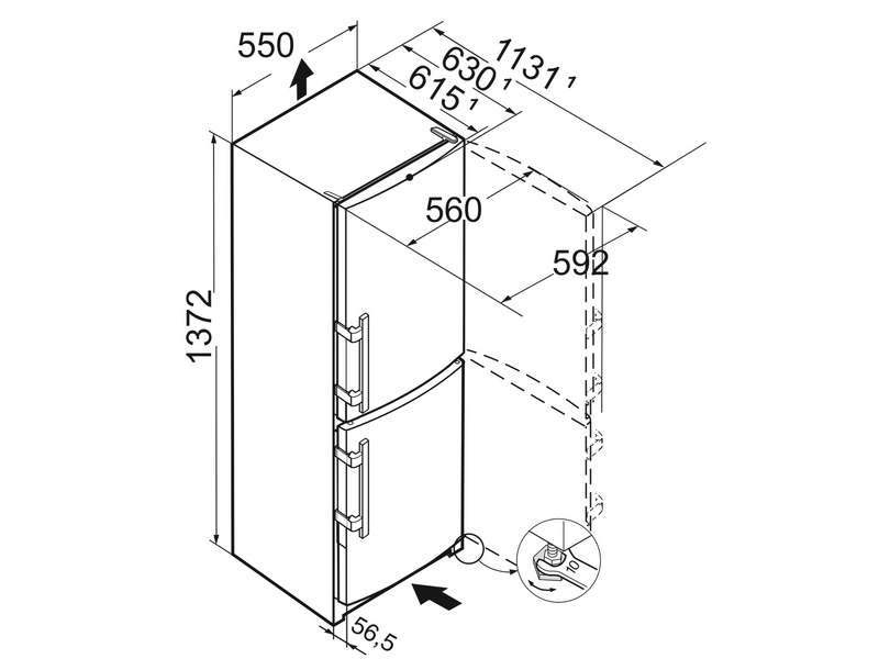 Liebherr CUE231 Alufagyasztós hűtőszekrény