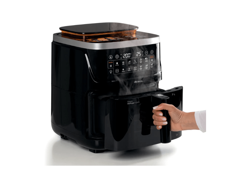 Ariete 4636 Air Fryer Steam forrólevegős sütő, fekete