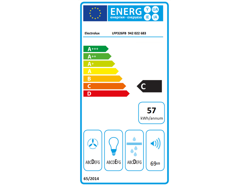 Electrolux LFP326FB Teleskopska napa