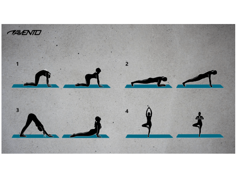 Avento Neopr. fitnessmatrac, fekete (40535)