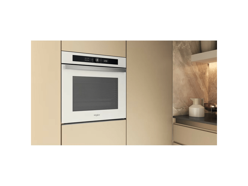 Whirlpool WOI4S8CM1SWA Beépíthető sütő, fehér + Whirlpool WMD44MW Beépíthető mikrohullámú sütő