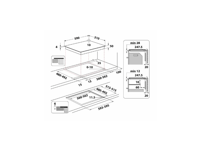 Whirlpool WOI4S8CM1SXA Beépíthető sütő + Whirlpool WB S2560 NE Beépíthető indukciós főzőlap