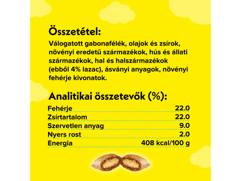 Dreamies jutalomfalatok lazaccal kölyökmacskák számára, 180 g