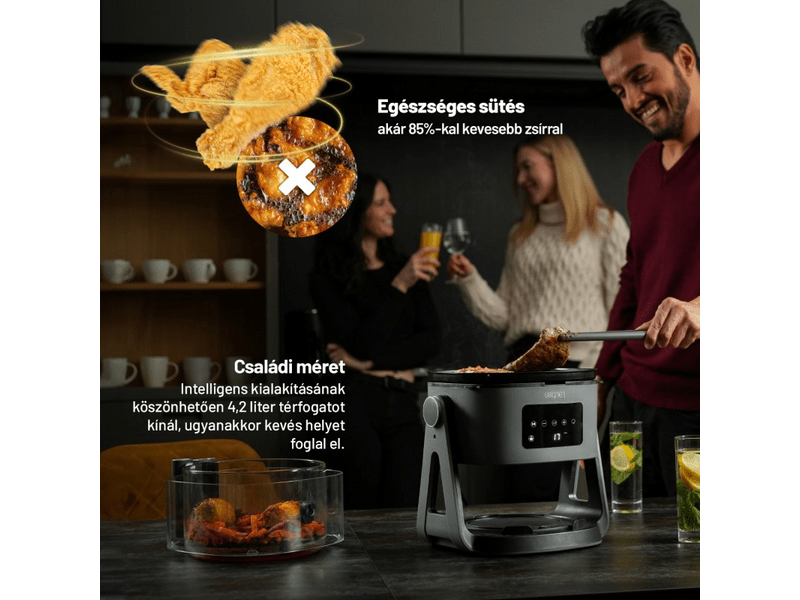 Lauben Glass&Grill 3in1 Airfryer (LBAFMGGAF55BA)