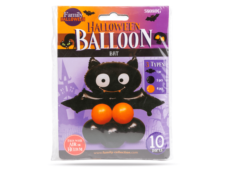 Family 58080G Halloween denevér lufi szett, 10 db