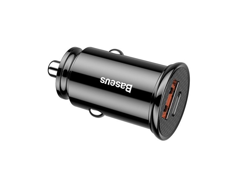 Baseus Circular Plastic autós gyorstöltő 30W, fekete (CCALLYS01)