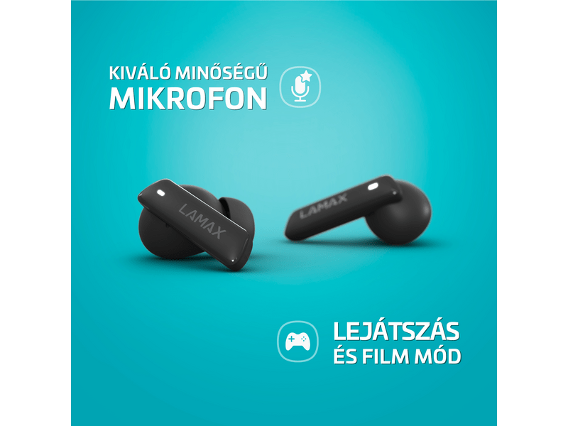 LAMAX Clips1 ANC TWS fülhallgató, fekete