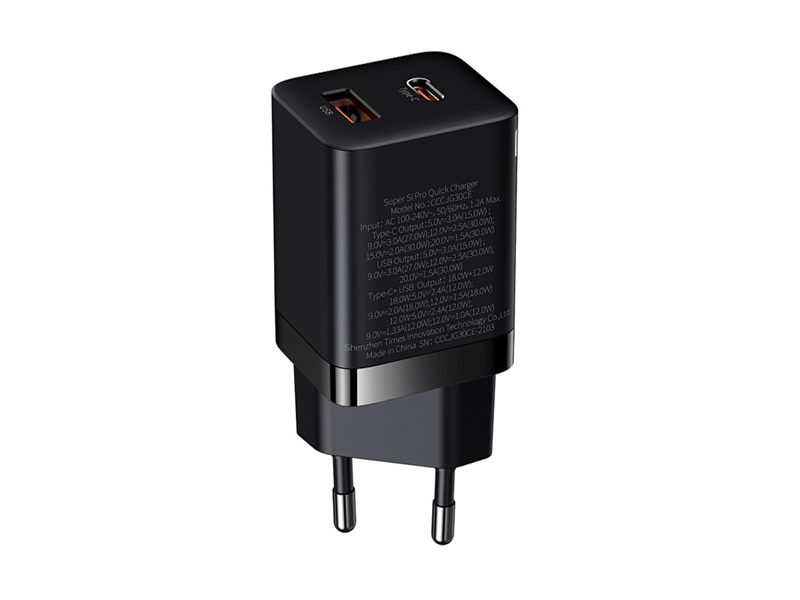 Baseus Super Si Pro hálózati gyorstöltő 30W (CCSUPPE01)