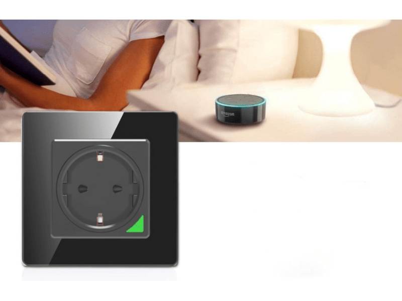 Avatto N-WOT10-EU-B TUYA WiFi fali aljzat, fekete