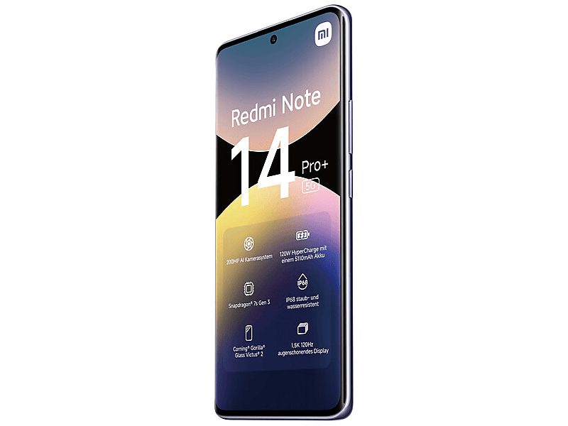 Xiaomi Redmi Note 14 Pro + 5G 12/512GB Okostelefon, lila (MZB0IKNEU)