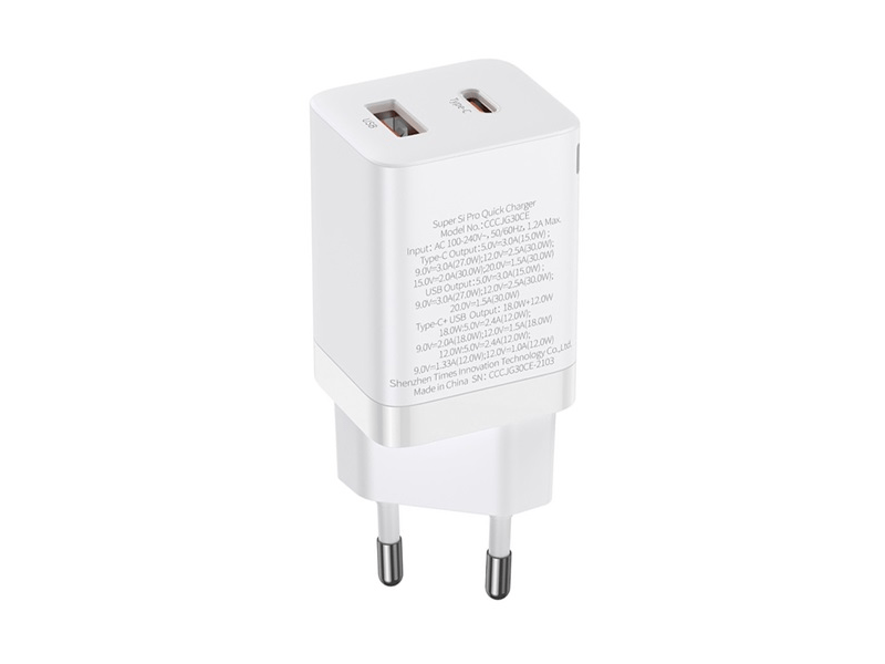 Baseus Super Si Pro hálózati gyorstöltő 30W (CCSUPPE02)