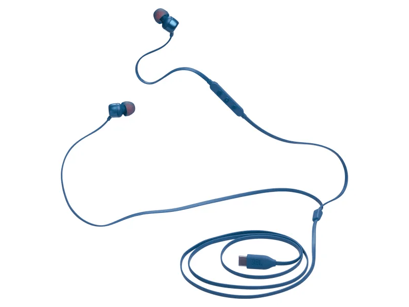 JBL T310C USB-C fülhallgató, kék