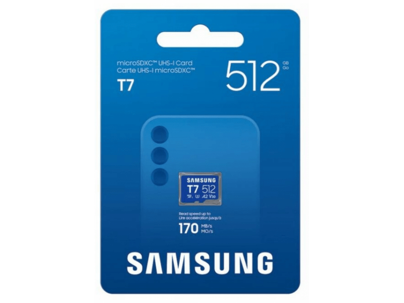 Samsung T7 C10 microSD memóriakártya, 512GB (MB-MB512T/WW)