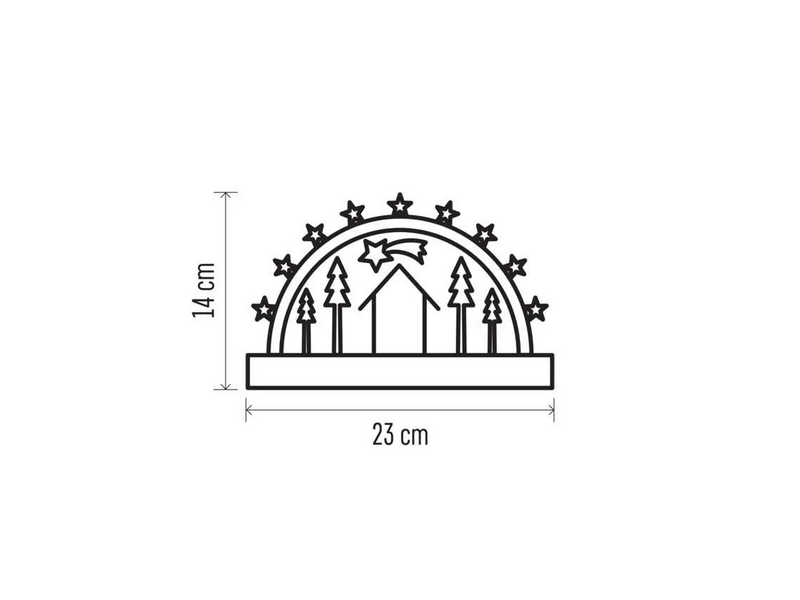Emos LED karácsonyi betlehemi jelenet, fa (DCWW04)