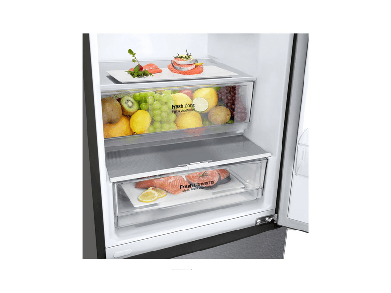 LG GBP62DSXCC1 Alulfagyasztós hűtőszekrény, DoorCooling+™ és ThinQ™ technológia, 384L kapacitás