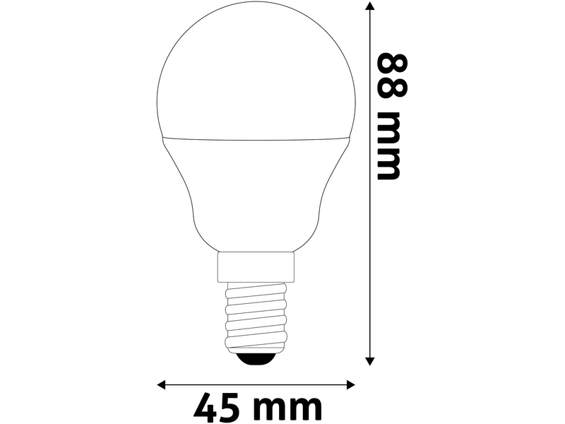 Smart LED Mini Globe žarulja 4.9W RGB+WIFI E14 (ASMG14RGBW-4.9W-WIBL)