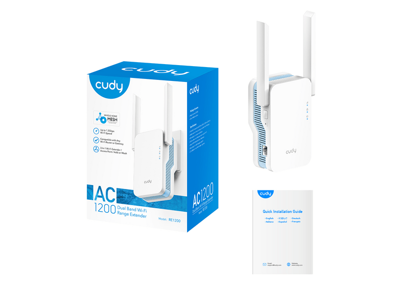 Cudy 216294 RE1200 AC1200 Wifi Mesh repetitor