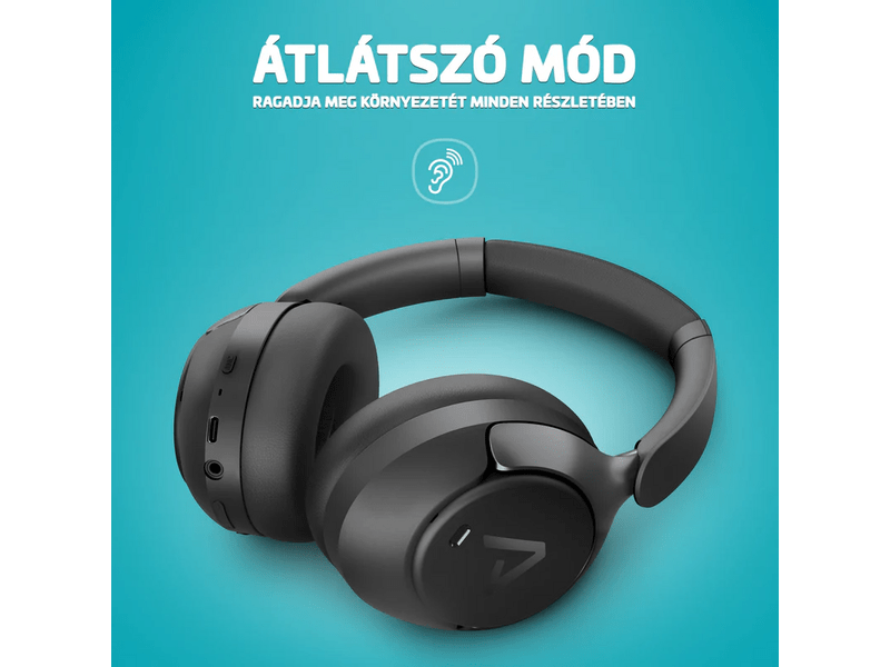 LAMAX HighComfort2 ANC Fejhallgató, fekete (LXOHMHIGC2ABA)