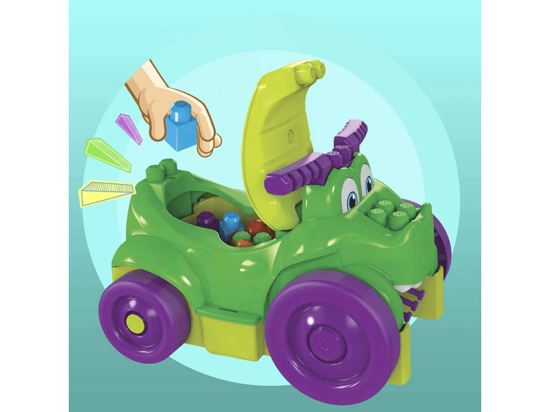 Mega Bloks kockagyűjtögető krokodil