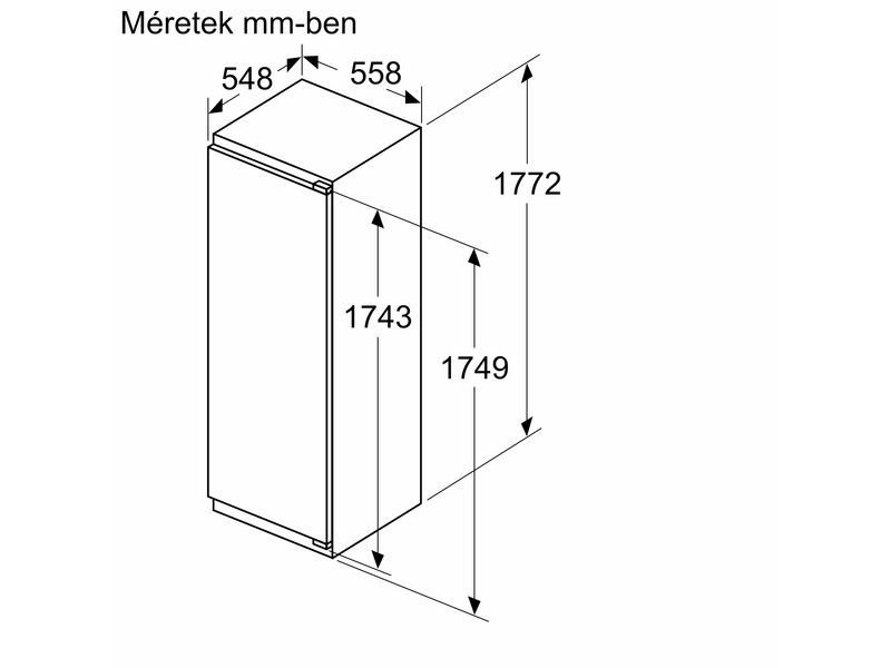 Bosch KIR81ADD0 Beépíthető hűtőszekrény
