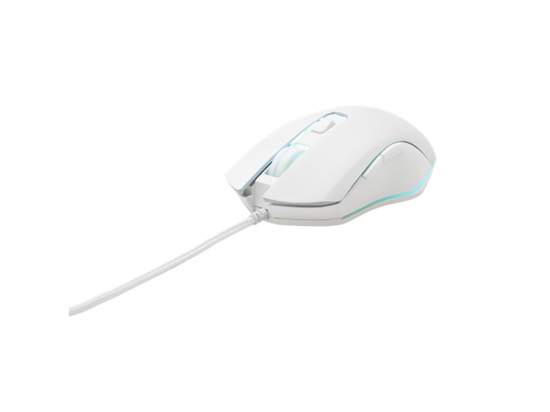The G-Lab KULT-HELIUM-W Vezetékes Gamer egér, fehér