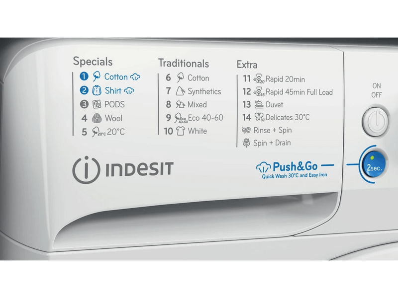 Indesit BWE91496XWSVE Elöltöltős mosógép