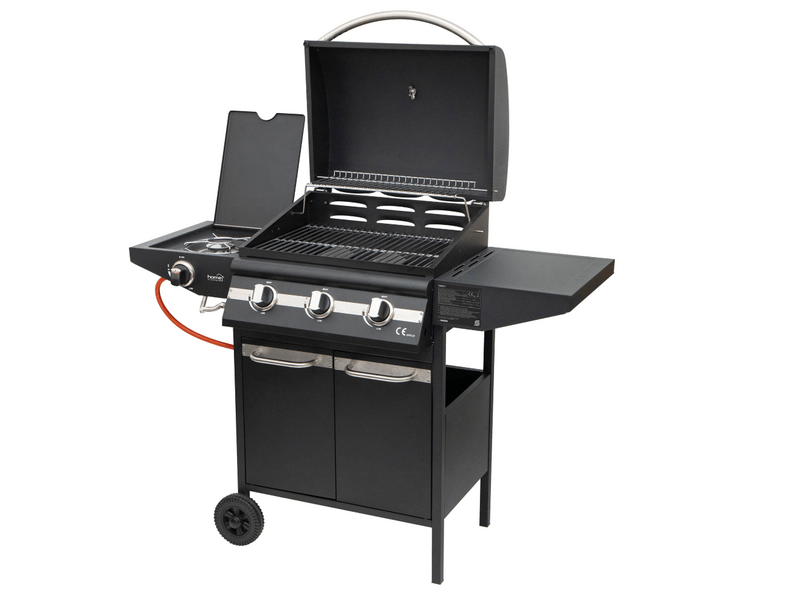 Home GRG01 gázgrill, 3 főégővel, 1 oldalégővel