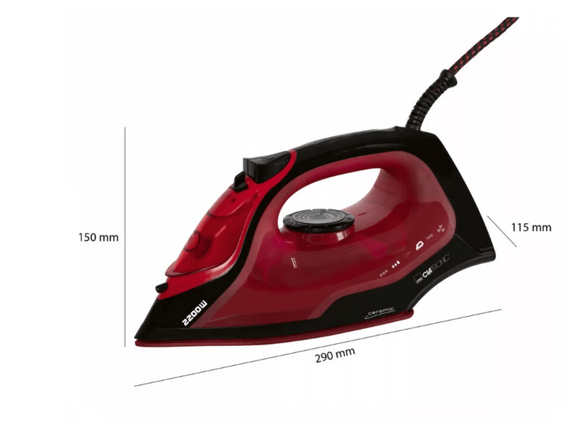 Clatronic DB 3752 Gőzölős vasaló, fekete-piros