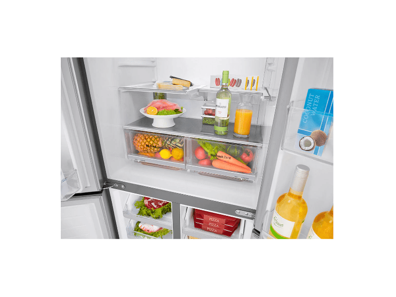 LG GMB844PZFG Alulfagyasztós 4-ajtós hűtőszekrény, 530L, Ezüst