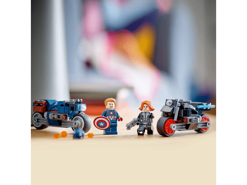 LEGO® Marvel Super Heroes Fekete Özvegy és Amerika Kapitány motorkerékpárok (76260)