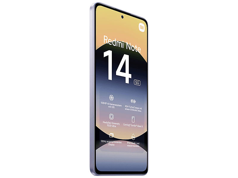 Xiaomi Redmi Note 14 5G 8/256GB Okostelefon, lila (MZB0IO1EU)