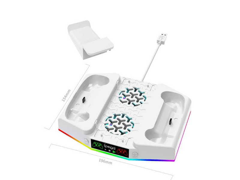 iPega PG-XBS011S Xbox Series S asztali tartó, hűtő + 2 db akku