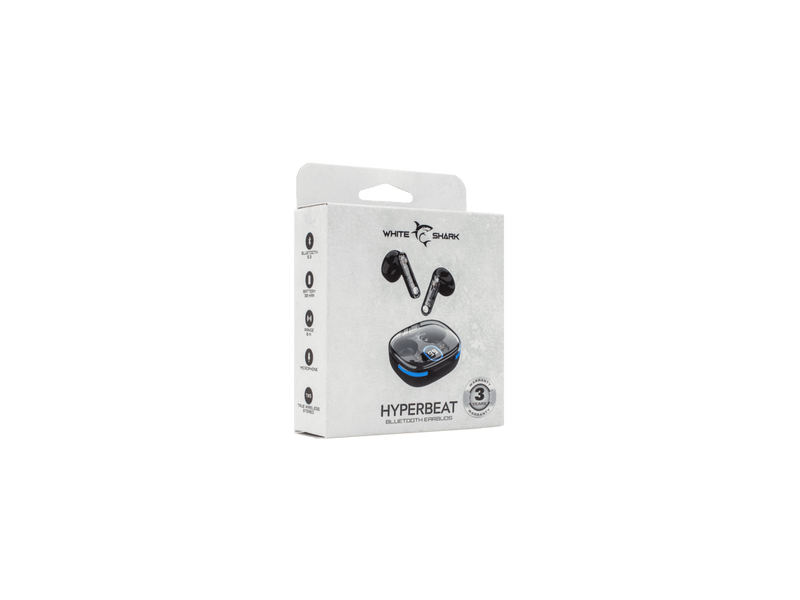 White Shark HYPERBEAT-B slušalice s mikrofonom, crni