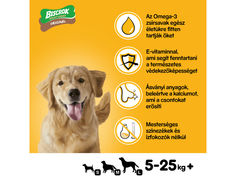 Pedigree Biscrok Gravy Bones falatok felnőtt kutyáknak 400g