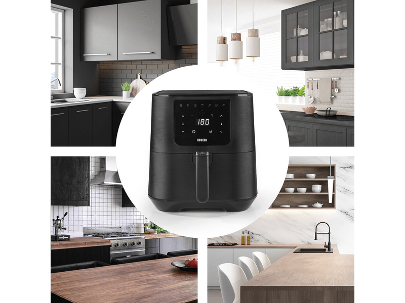 N8werk DS05050 Forrólevegős sütő, fekete