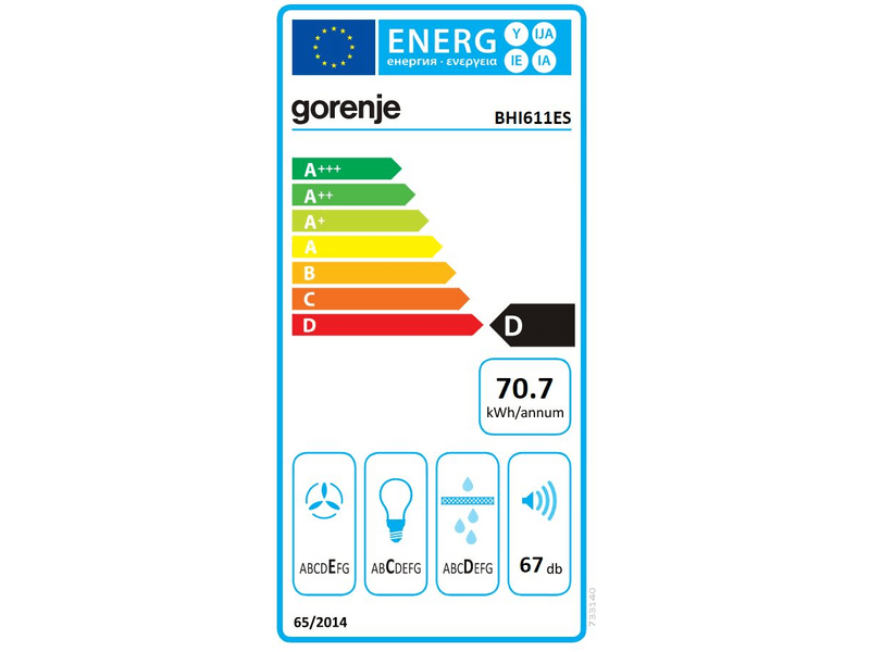 Gorenje BHI611ES Ugradbena napa