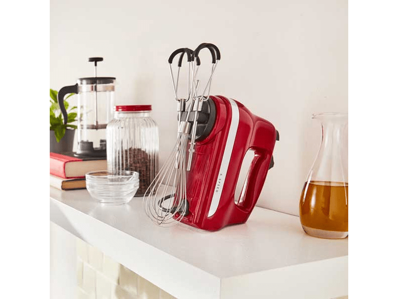 KitchenAid 5KHM6118EER 6-sebességes szilikonos kézi mixer, piros