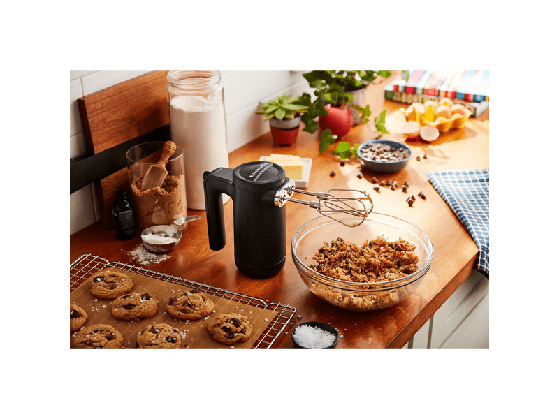 KitchenAid 5KHMB732EBM Vezeték nélküli kézi mixer, fekete
