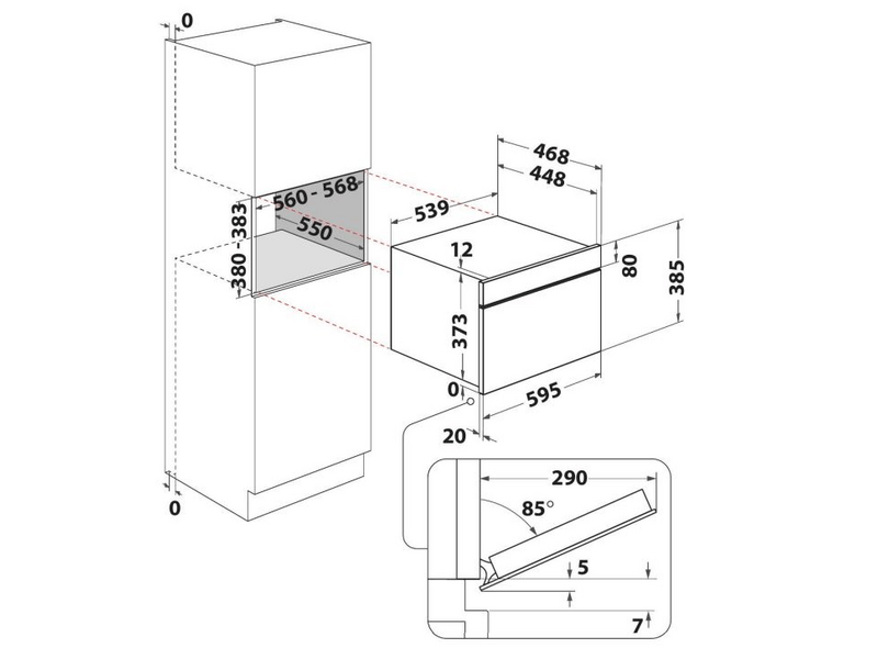 Whirlpool W6MD440NB Beépíthető mikrohullámú sütő