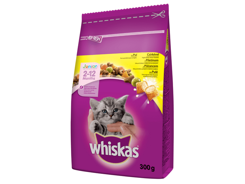 Whiskas Junior száraztáp csirkehússal, 300 g