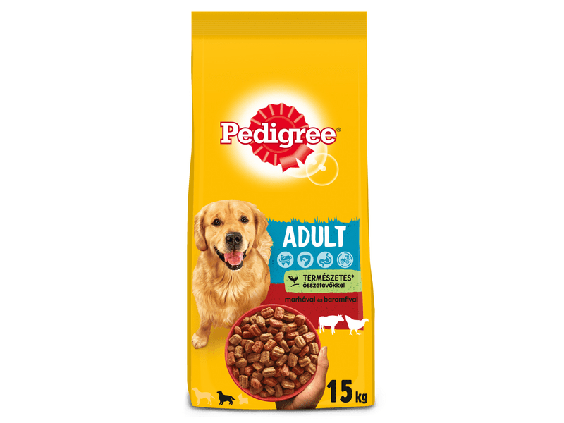 Pedigree száraztáp felnőtt kutyák számára marha&baromfi 15kg