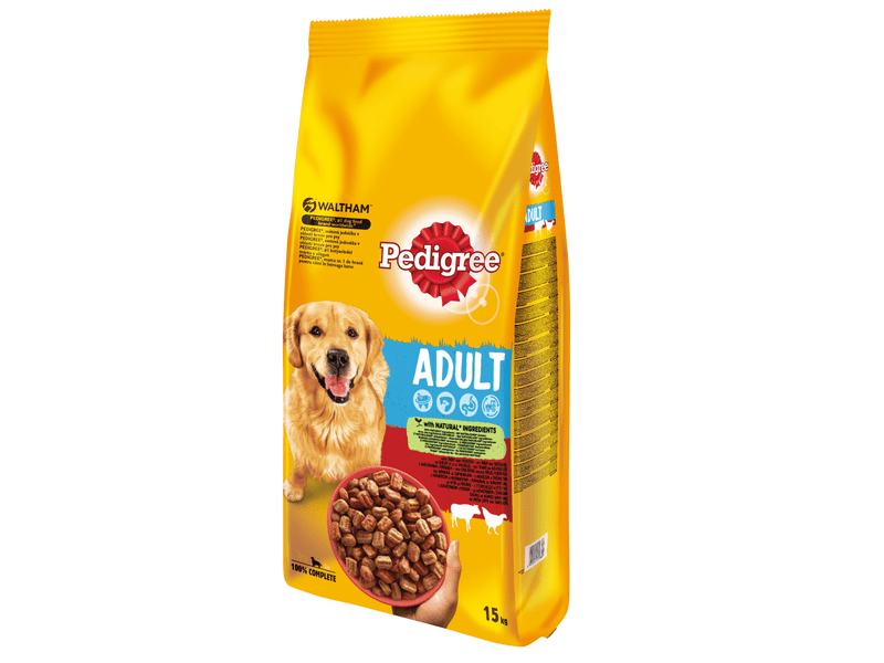 Pedigree száraztáp felnőtt kutyák számára marha&baromfi 15kg