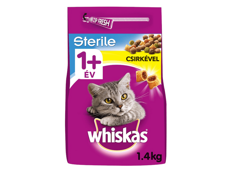 Whiskas Sterile száraztáp csirkehússal, 1,4 kg