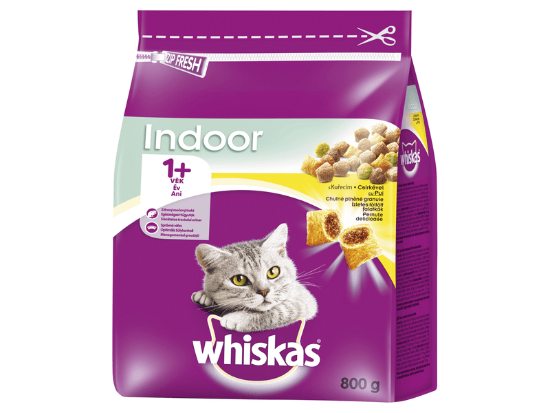 Whiskas Indoor száraztáp csirkehússal, 800 g
