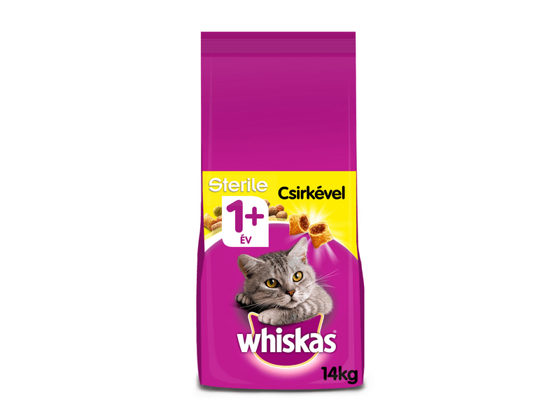 Whiskas Sterile száraztáp csirkehússal, 14 kg